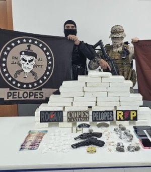Apreensão de 40kg de cocaína dá prejuízo de R$ 1,3 milhão ao tráfico em Santana do Ipanema