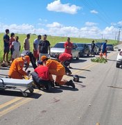 ﻿Motociclista morre após colisão contra carro na AL-401, em Coqueiro Seco