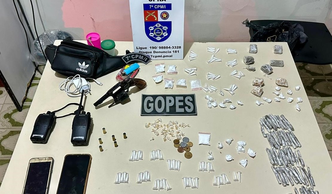 Polícia Militar apreende armas, drogas e munições em operações no interior do estado