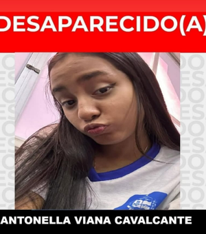 Adolescente de 13 anos desaparece em Maceió e família pede ajuda para encontrá-la
