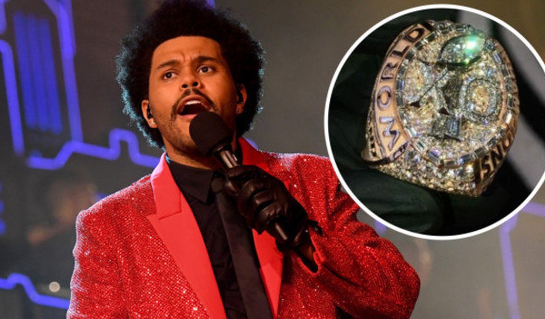 The Weeknd faz anel de R$ 120 milhões inspirado no Super Bowl