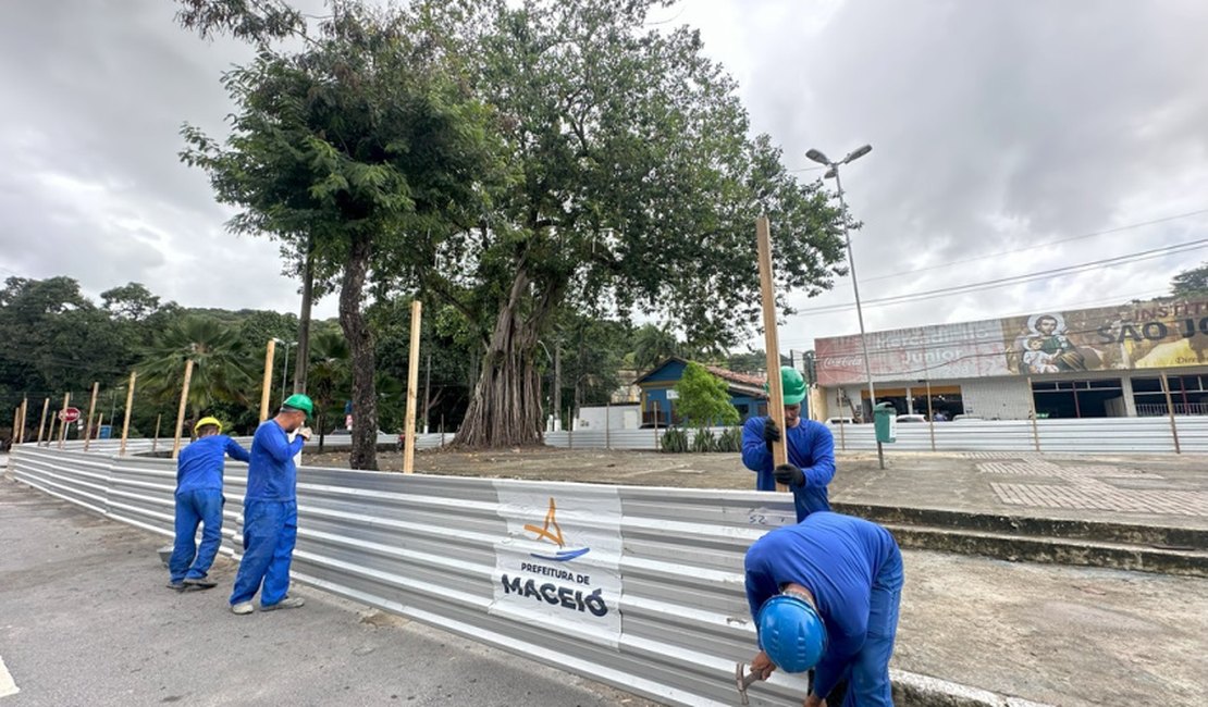 Prefeitura inicia reforma das Praças São José e Maravilha, nos bairros Fernão Velho e Poço