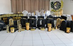 Banda Fanfarra de São Luís do Quitunde recebe novos instrumentos musicais