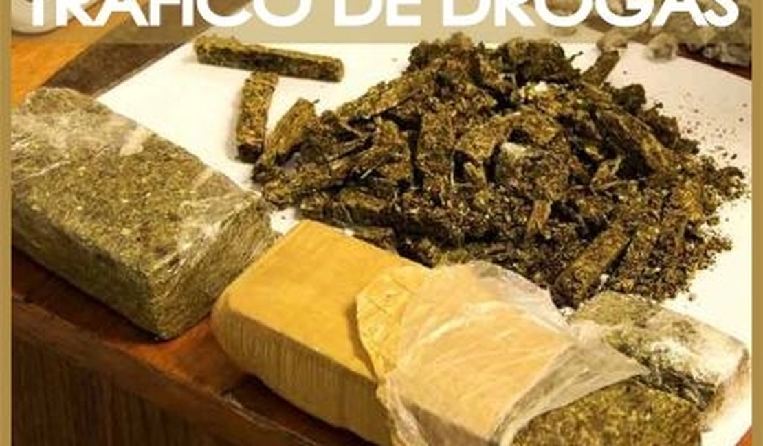Polícia prende acusados de tráfico de drogas