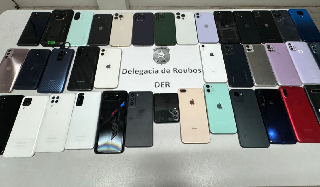 Polícia recupera 45 celulares roubados entre os meses de março e abril