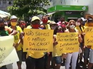 Ambulantes apoiam Lei Faixa Amarela no Comércio de Maceió