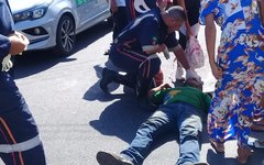 Condutor de motocicleta passa mal e bate em carroça no bairro Brasília