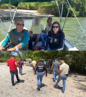 [Vídeo] Foragido por feminicídio é preso após ser encontrado escondido em ilha na Lagoa Mundaú