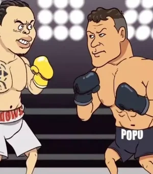 Luta entre Whindersson e Popó ganha animação polêmica