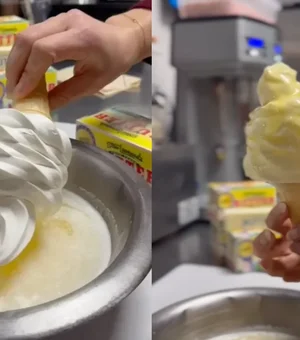 Sorvetes com cobertura inusitada chamam atenção em supermercado