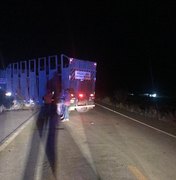Acidente entre carro e caminhão deixa feridos na BR-316, em Atalaia