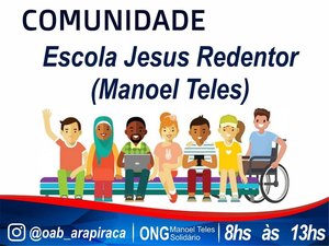 OAB na Comunidade vai ao Manoel Teles no próximo dia 3