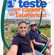 1º Teleférico de AL inicia testes no Pilar; Renato Filho faz primeiro percurso
