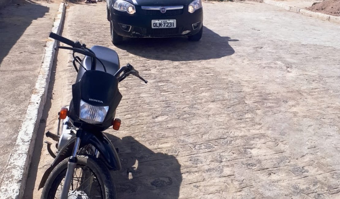 Suspeito foge ao avistar polícia  e abandona motocicleta furtada em Arapiraca
