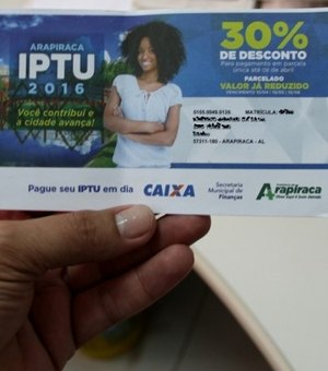 Prefeitura prorroga para 30 de abril a campanha de desconto do IPTU