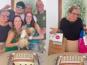Família viraliza com “bolo-calendário” de fevereiro