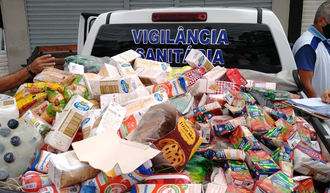Vigilância Sanitária apreende 600kg de alimentos impróprios para consumo
