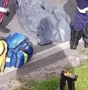 Confira o vídeo do ciclista que morreu sendo atropelado pela moto no Petrópolis