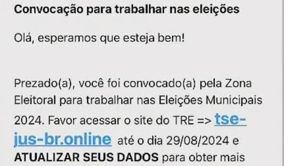 TRE alerta sobre novo golpe contra mesários, aplicados Alagoas