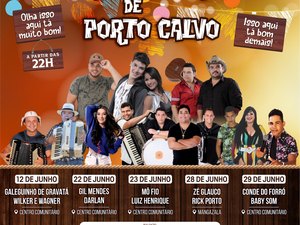 Prefeitura de Porto Calvo divulga programação das Festas Juninas