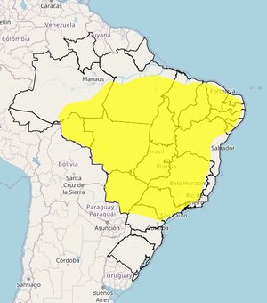 Inmet emite alerta de baixa umidade para 65 municípios de Alagoas