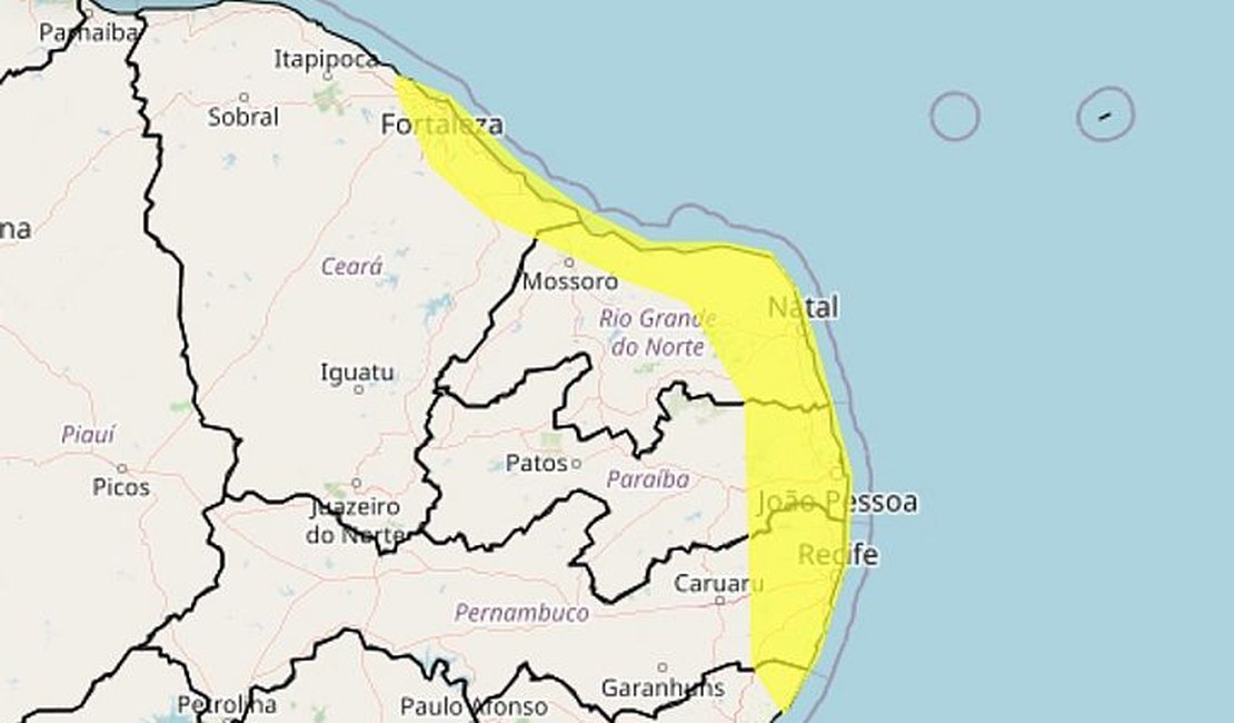 Inmet faz alerta de chuvas intensas para Região Norte de Alagoas