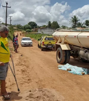 Homem morre após ser atropelado por caminhão pipa em Girau do Ponciano