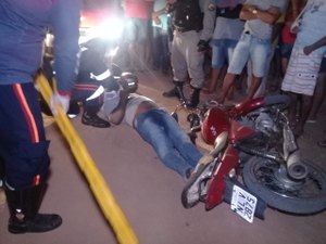 Motociclista fica gravemente ferido após ser alvejado por disparos de arma de fogo