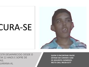 Família procura por jovem com distúrbio que desapareceu há um mês em Taquarana