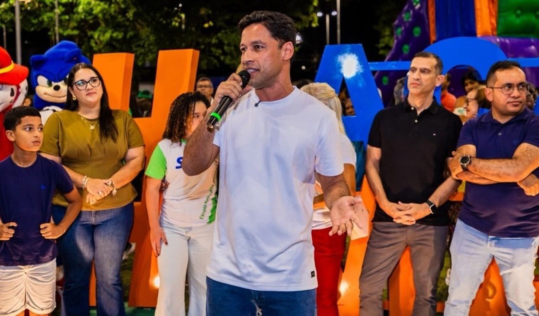 Prefeito Rodrigo Cunha entrega Praça Acauã, na parte alta de Maceió