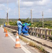 Obra da Ponte Divaldo Suruagy é embargada após queda de trabalhador