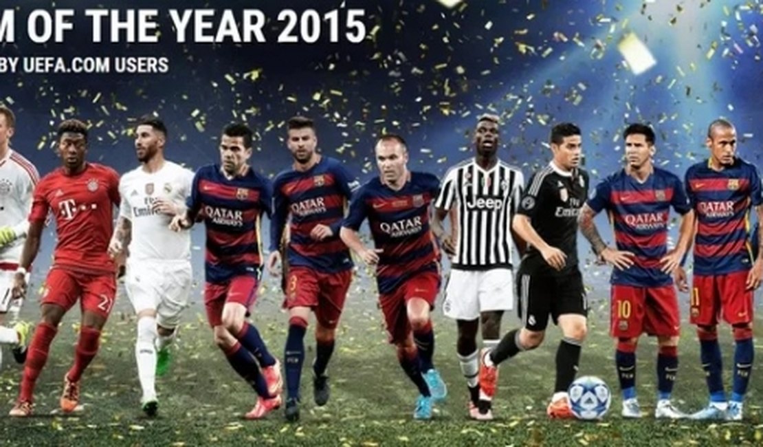 UEFA divulga time ideal de 2015 com dois brasileiros