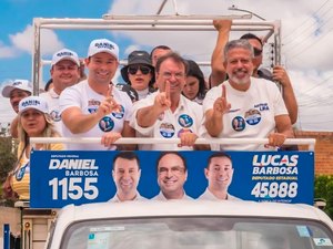 Luciano Barbosa reforça apoio a Arthur Lira durante carreata em Arapiraca