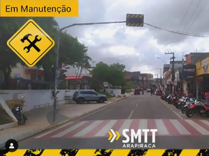 SMTT alerta condutores para semáforo em manutenção na Praça Manoel André
