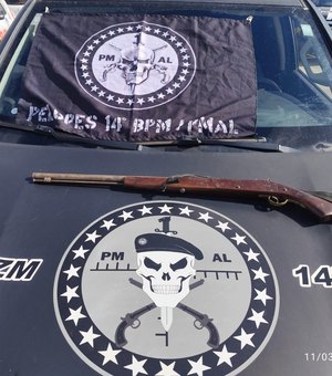 Polícia apreende arma de fogo na zona rural de Joaquim Gomes
