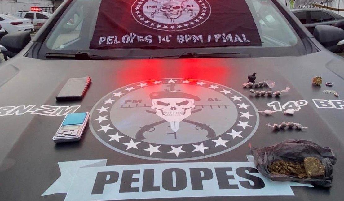 Jovem é preso com maconha e cocaína no município de Messias