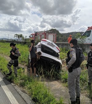 Capotamento deixa cinco feridos no município de Novo Lino