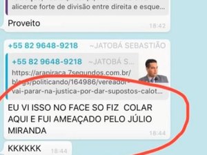 Aposentado relata ter sofrido ameaça de vereador por Palmeira dos Índios