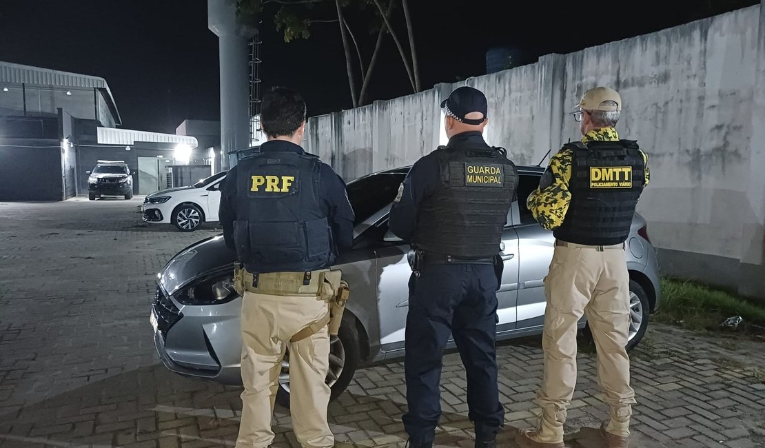 PRF prende homem com carro roubado durante ação conjunta em Maceió