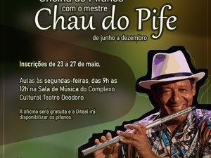 Inscrições para oficina de pífano em Maceió tem inscrições abertas