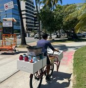 Controladores de velocidade educativos são instalados na ciclovia da orla de Maceió