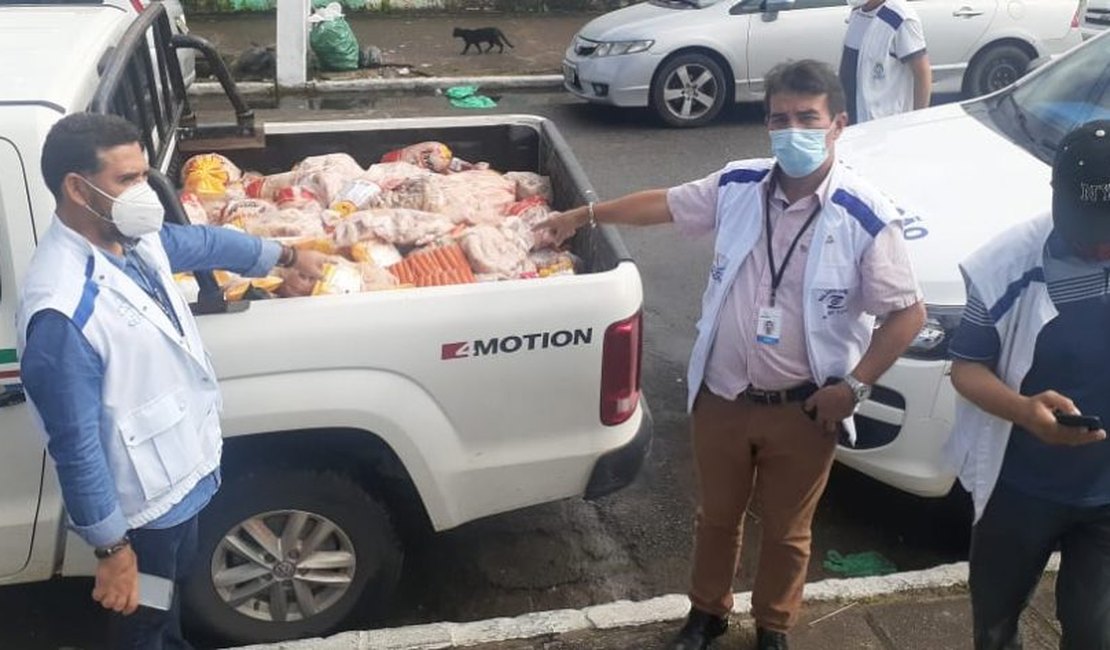 Vigilância recolhe uma tonelada de alimentos estragados no fim de semana