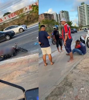 Homem morre após caminhão colidir contra motocicleta na Avenida Márcio Canuto