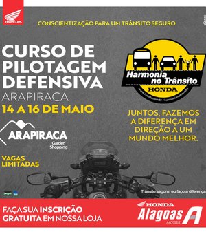 Alagoas Motos promove curso gratuito de Pilotagem Defensiva em Arapiraca 
