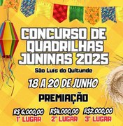 Concurso de Quadrilhas Juninas abre inscrições em São Luís do Quitunde