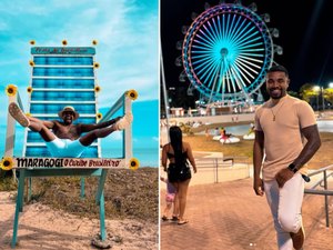 Davi Brito, campeão do BBB24, curte férias em Alagoas: 'o Caribe brasileiro é aqui'