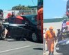 Motorista fica ferido após carro colidir com carreta na AL-220, em Arapiraca