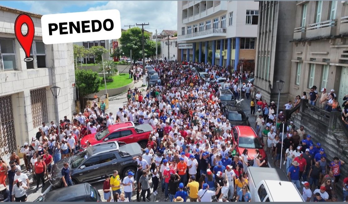 Multidão recebe Renan Filho em Penedo na abertura de caravana pelo Sul de Alagoas