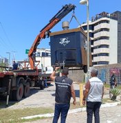 Prefeitura remove trailers e barracas que funcionavam irregulares em Maceió