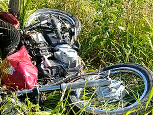 [Vídeo] Motociclista fica ferido em acidente na BR-104 em União dos Palmares